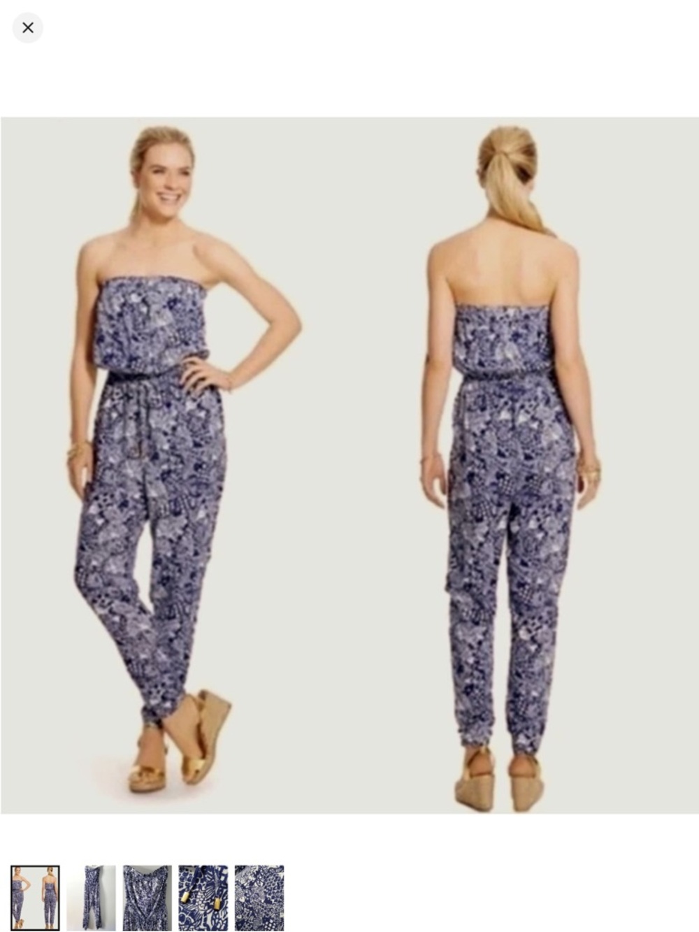 Lilly Pulitzer x Target Upstream Fish
Strapless Jumpsuit Size Small